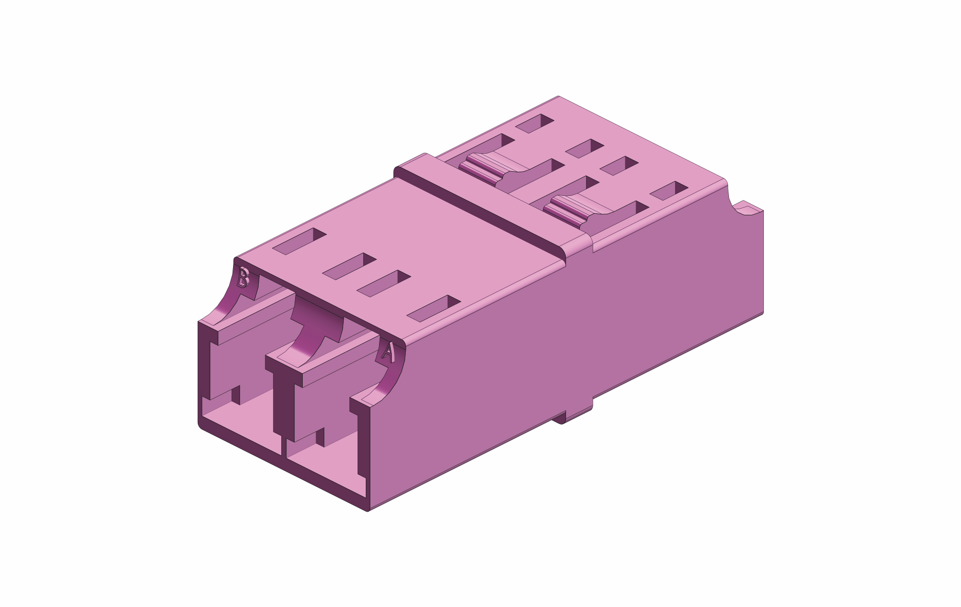 SM/MM LC adaptor w/Shutter - Duplex
